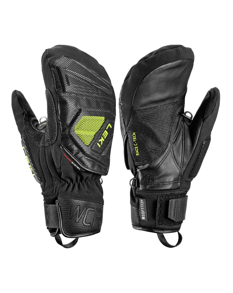 Leki WCR C-Tech 3D Mitts - Black / Ice Lemon