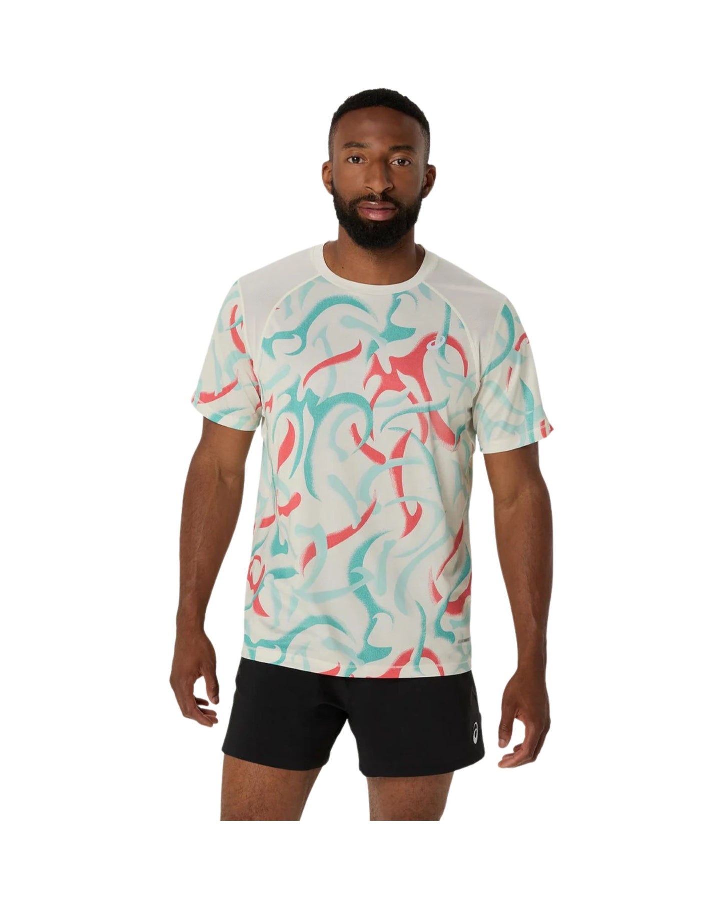 Asics Men's Road All Over Print SS Top