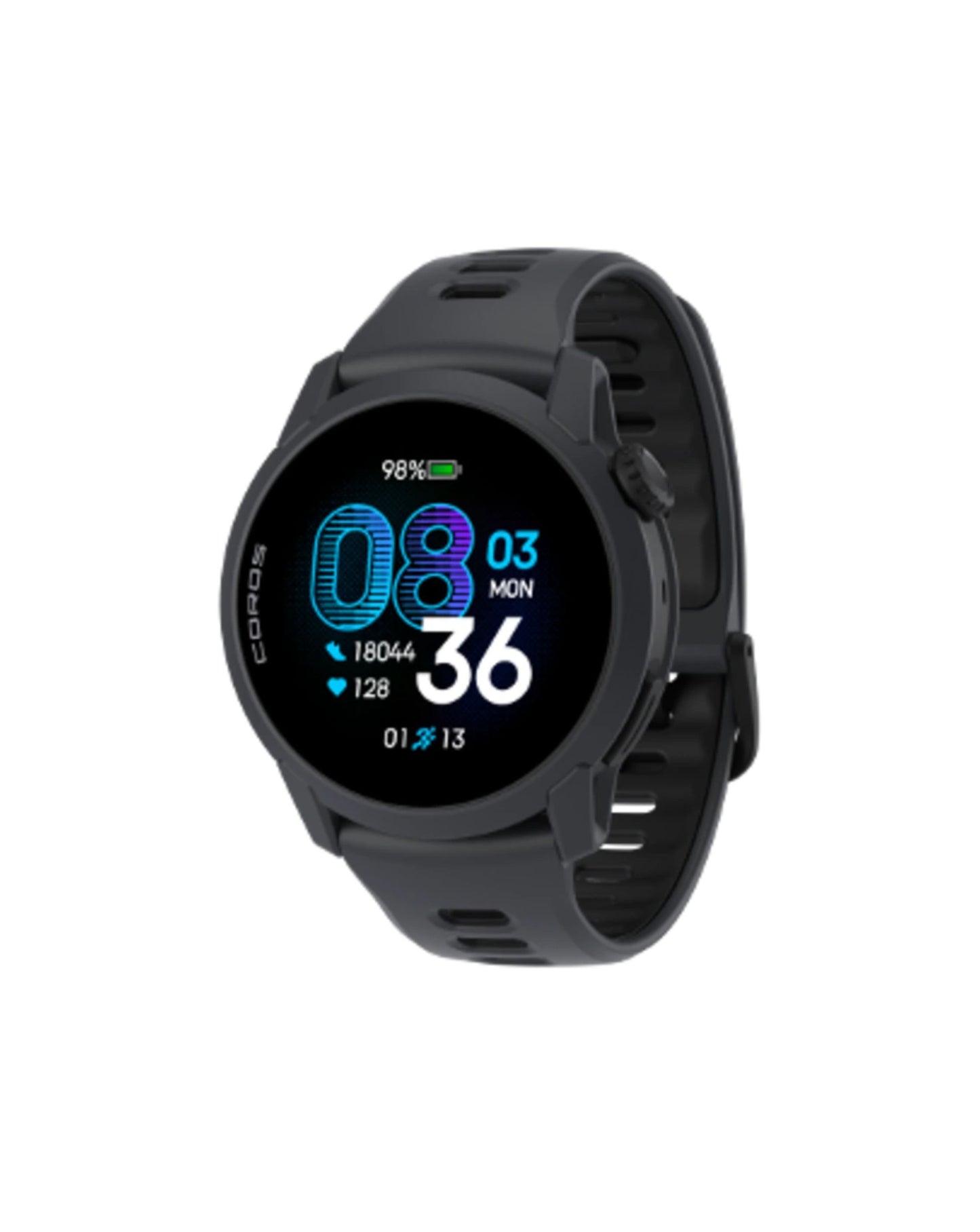 Coros Pace 4 GPS Sport Watch - Black Silicone Band