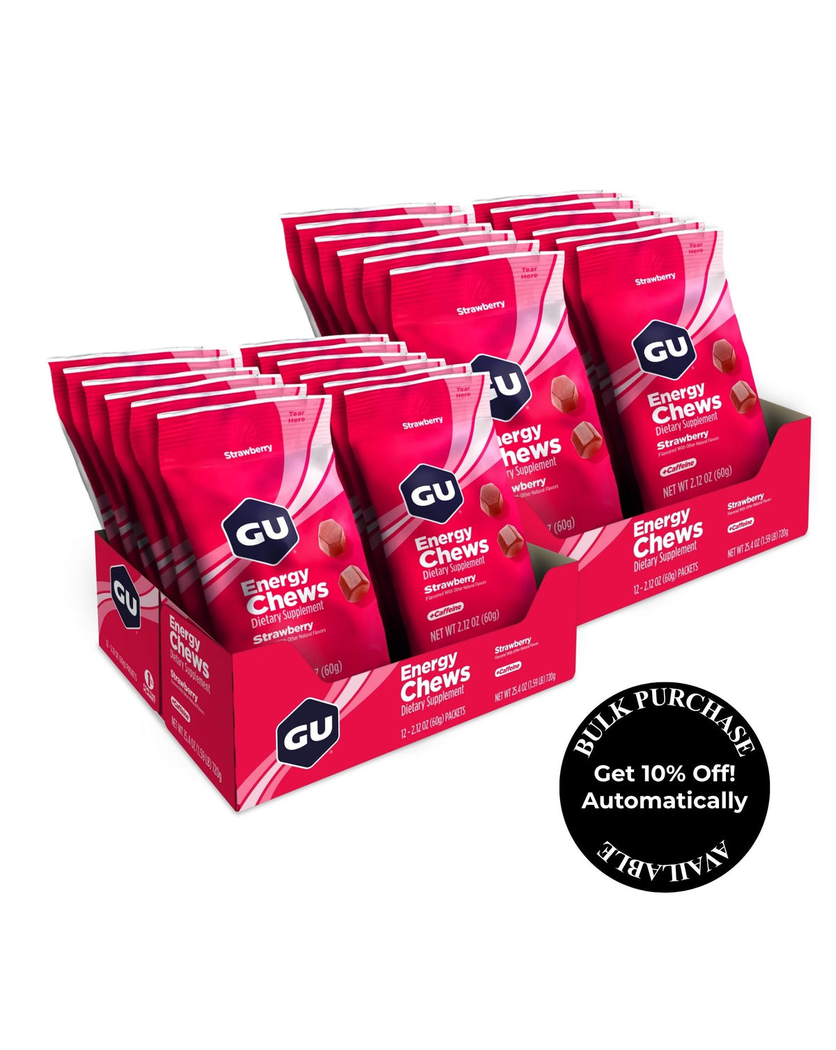 GU Energy Chews (2 SERVING) - Strawberry
