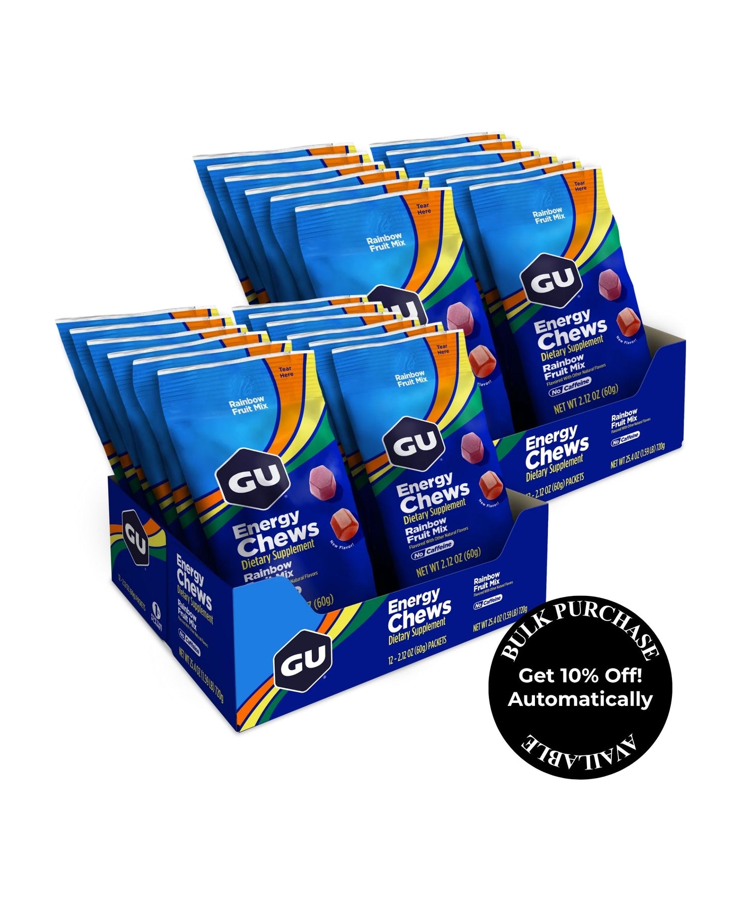 GU Energy Chews (2 SERVING) - Rainbow
