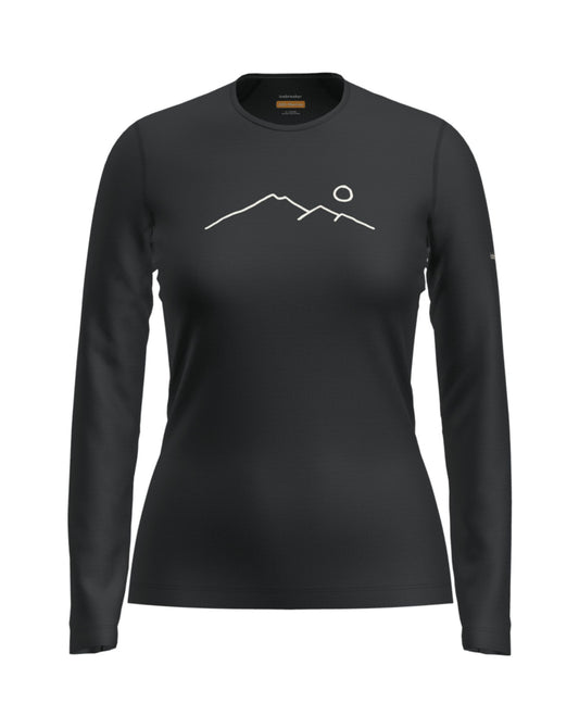 Icebreaker Women's 200 Oasis Long Sleeve Crew Rainer Ridge