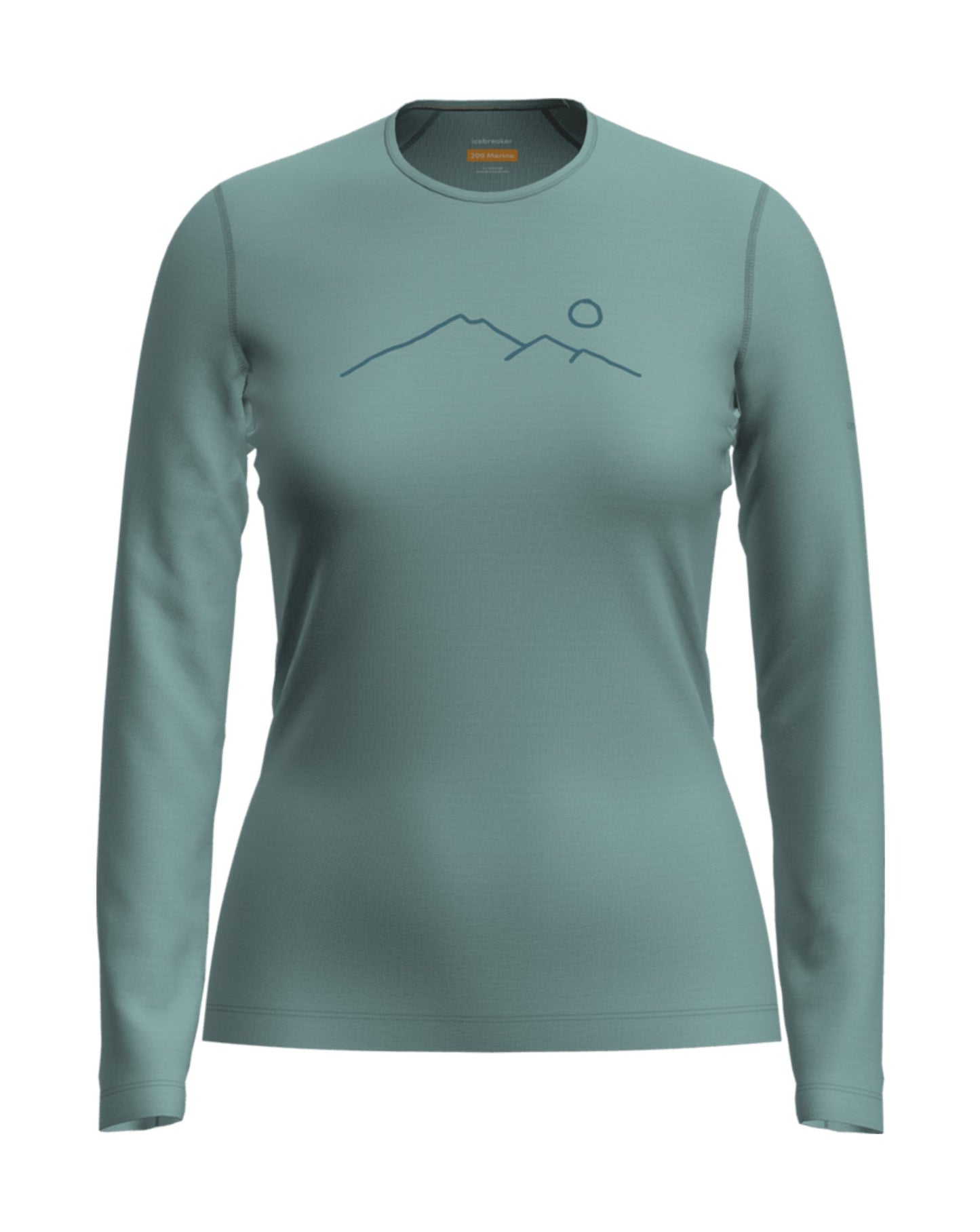 Icebreaker Women's 200 Oasis Long Sleeve Crew Rainer Ridge