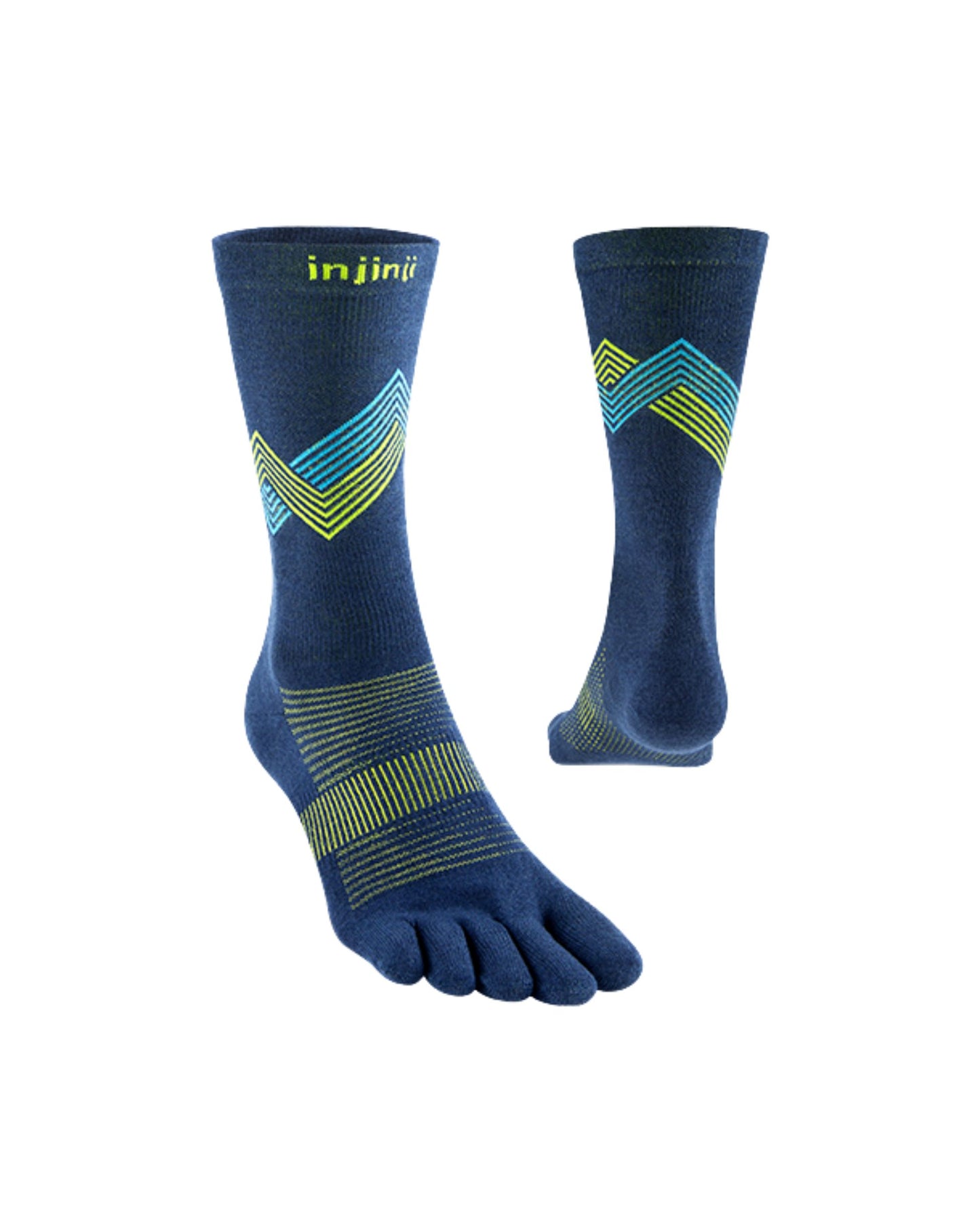 Injinji Men's Run Lightweight Crew Socks