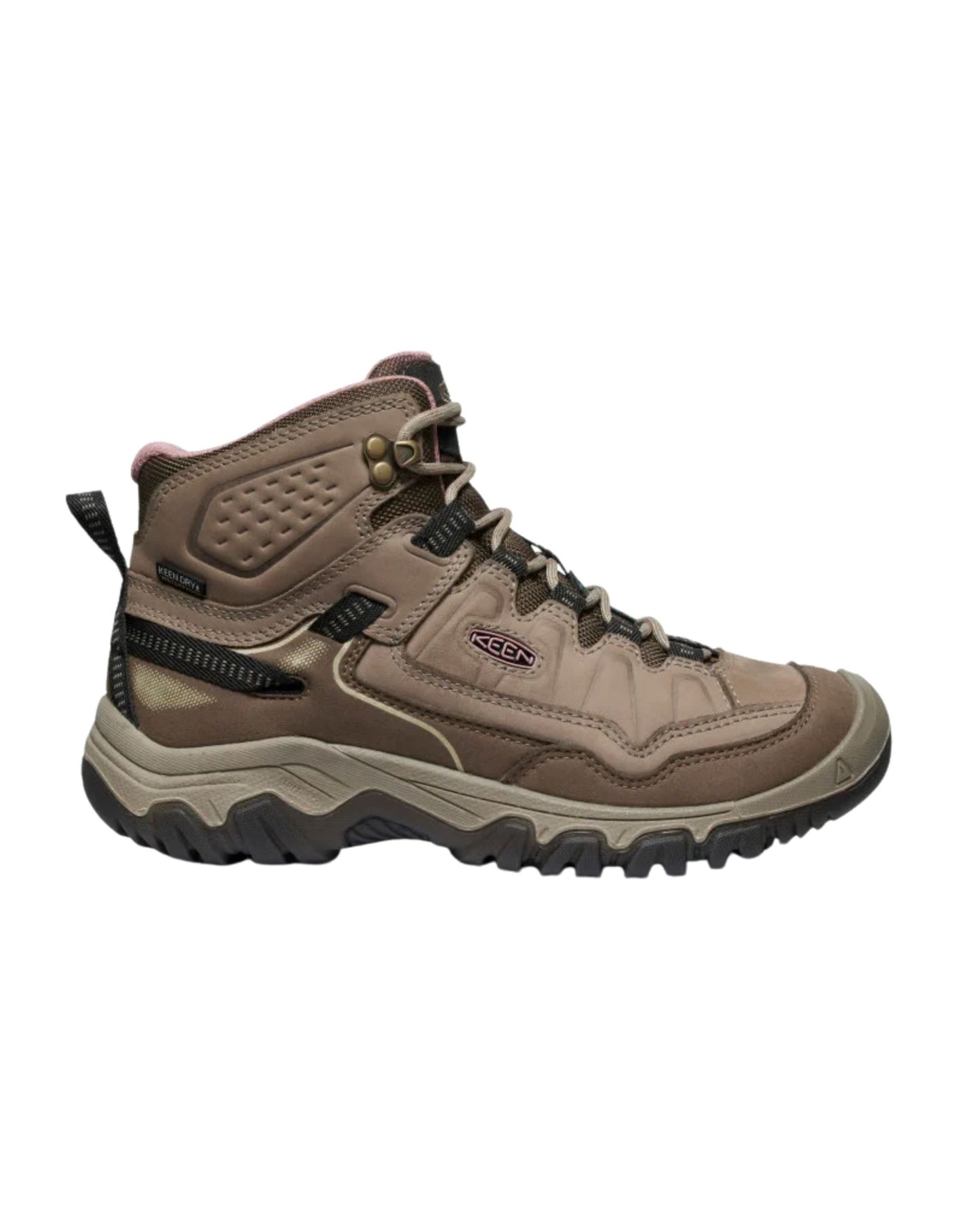 Keen Women's Targhee IV Mid Water Proof Hiking Boots - Brindle/Nostalgia Rose