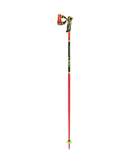 Leki WCR TBS SL 3D Ski Race Poles - Red/Yellow