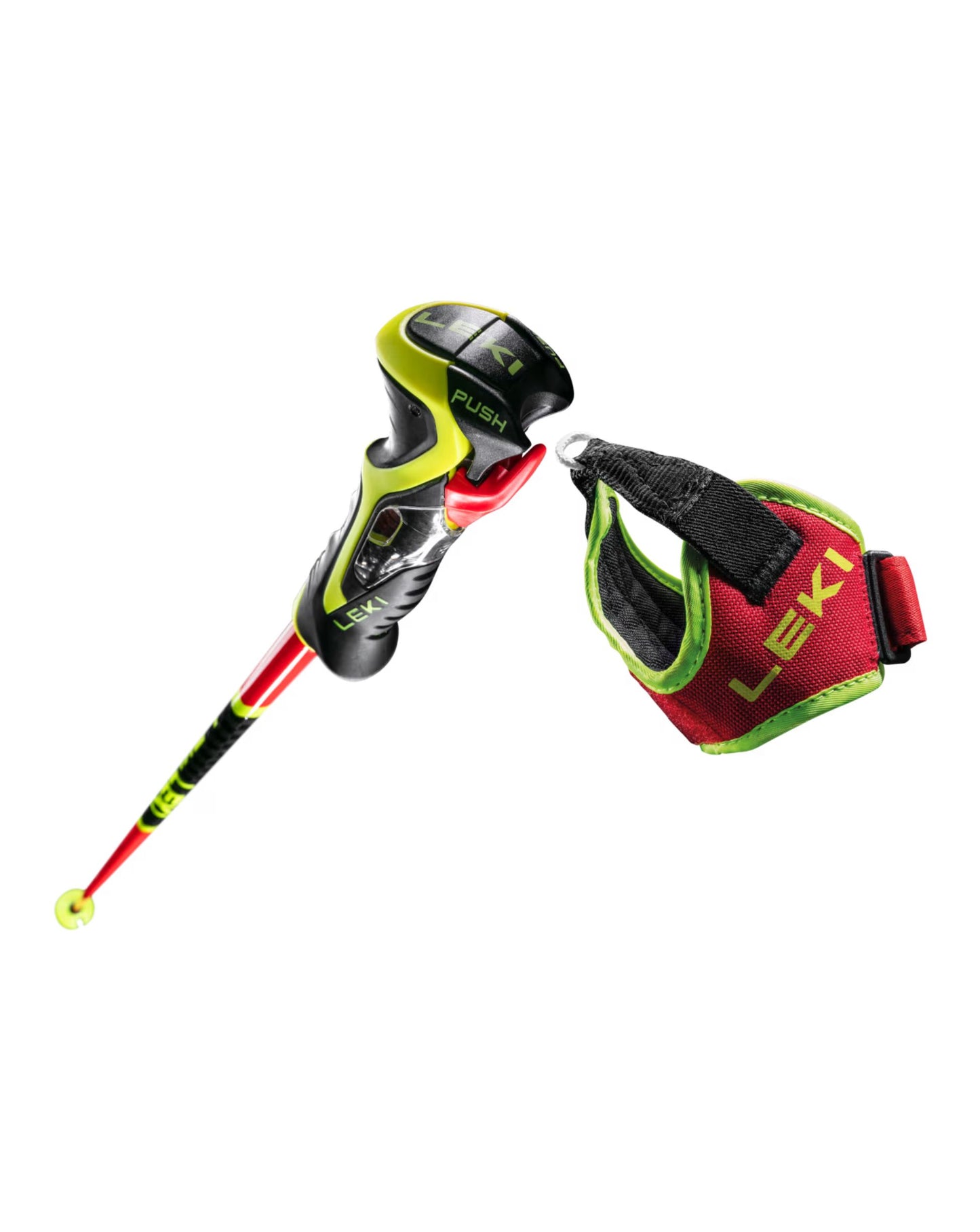 Leki WCR TBS SL 3D Ski Race Poles - Red/Yellow