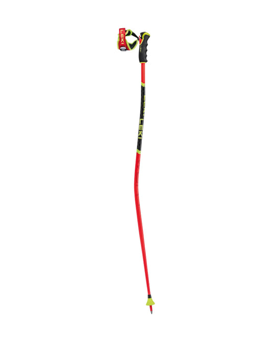 Leki WCR TBS GS 3D Ski Race Poles - Red/Neon