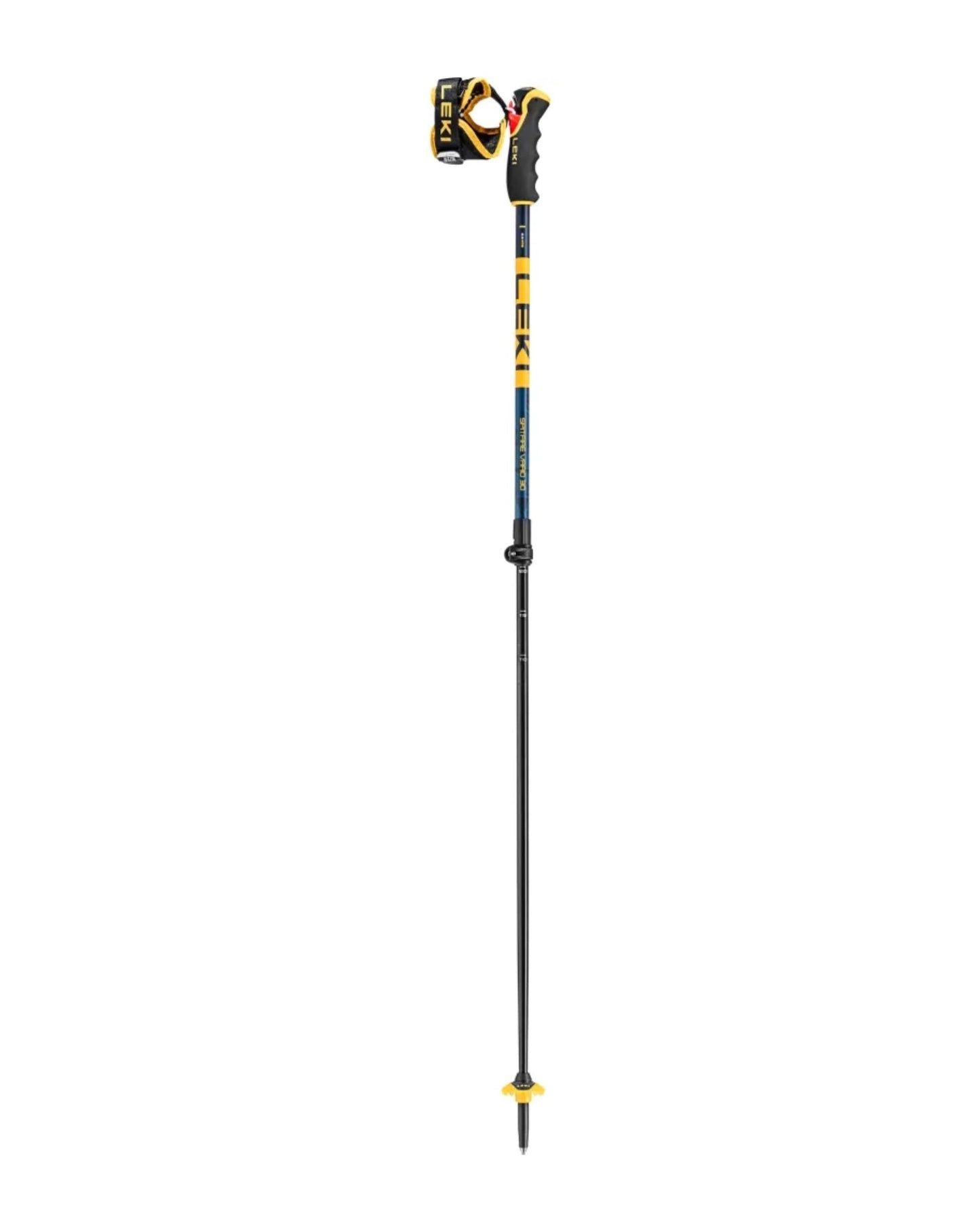 Leki Spitfire Vario 3D Ski Poles - Denim Blue/Mustard 110-140