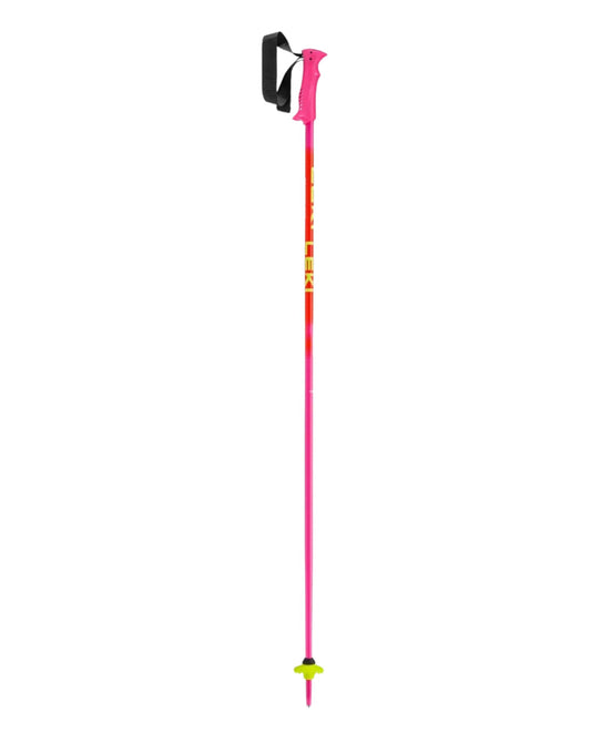 Leki Racing Kids Ski Race Poles - Neon Pink/Neon Orange