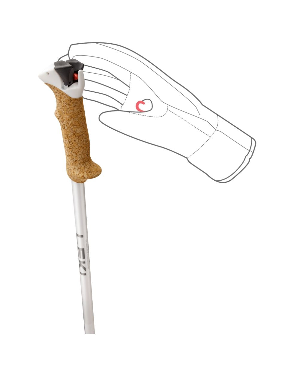 Leki Stella S WS Women's Ski Poles - White/Gold