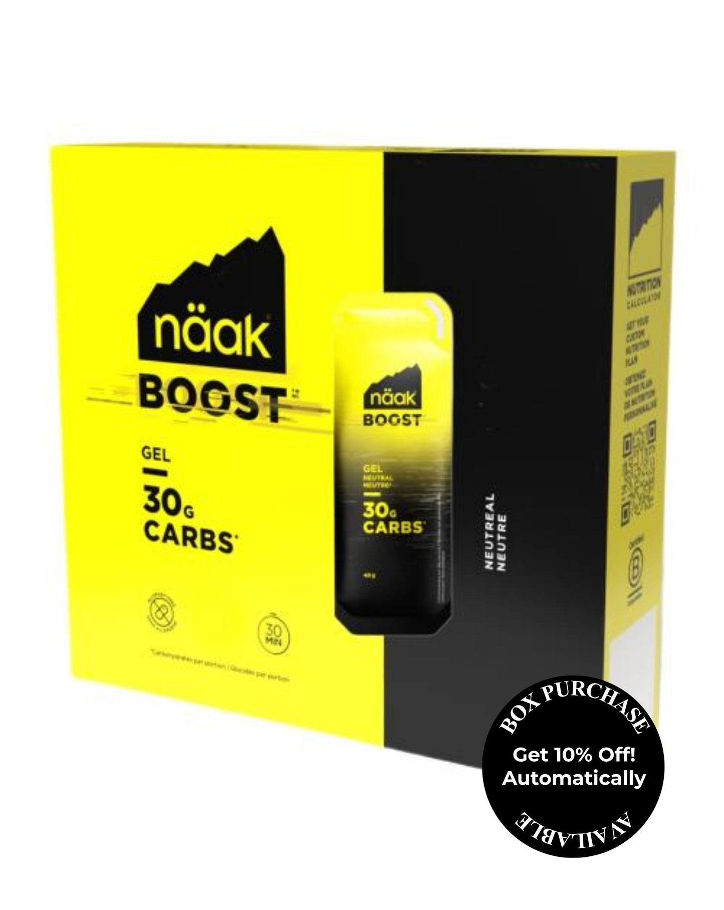 Naak Boost Energy Gel - Neutral 25 40g (Box Purchase Available)