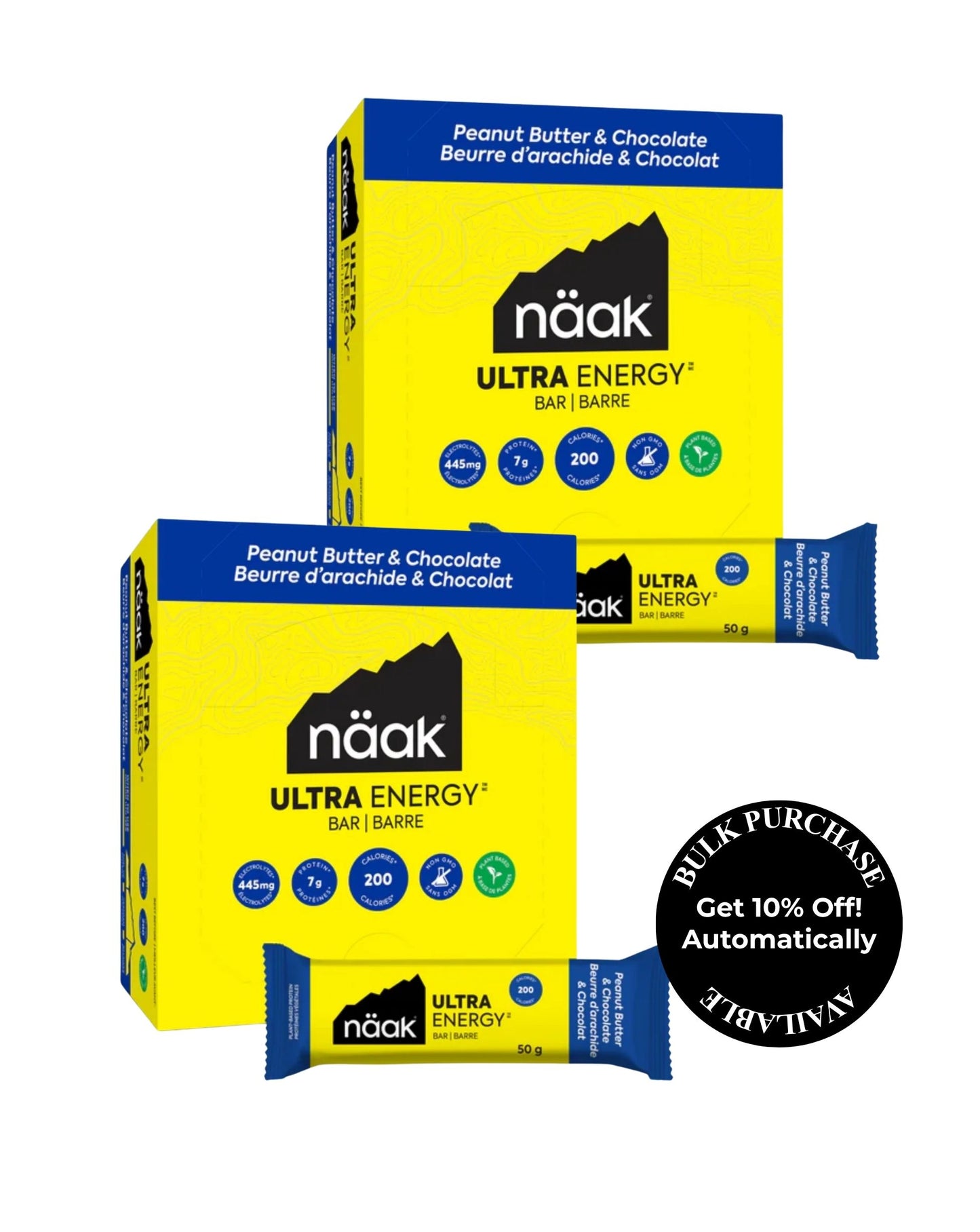Naak Ultra Energy Bar - Peanut Butter & Chocolate