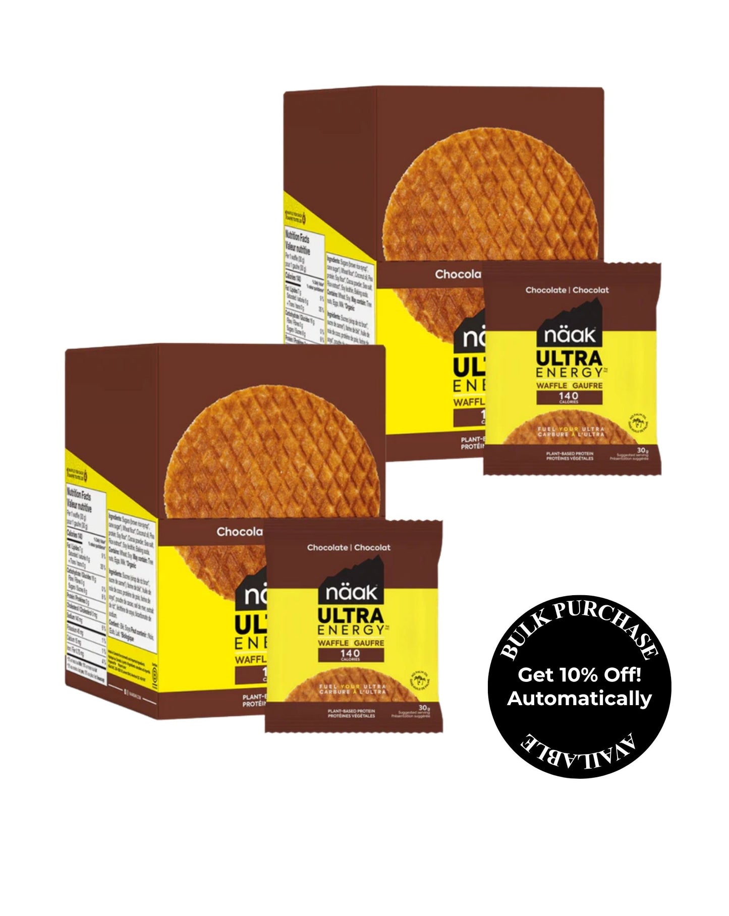 Naak Ultra Energy Waffle - Chocolate 30g