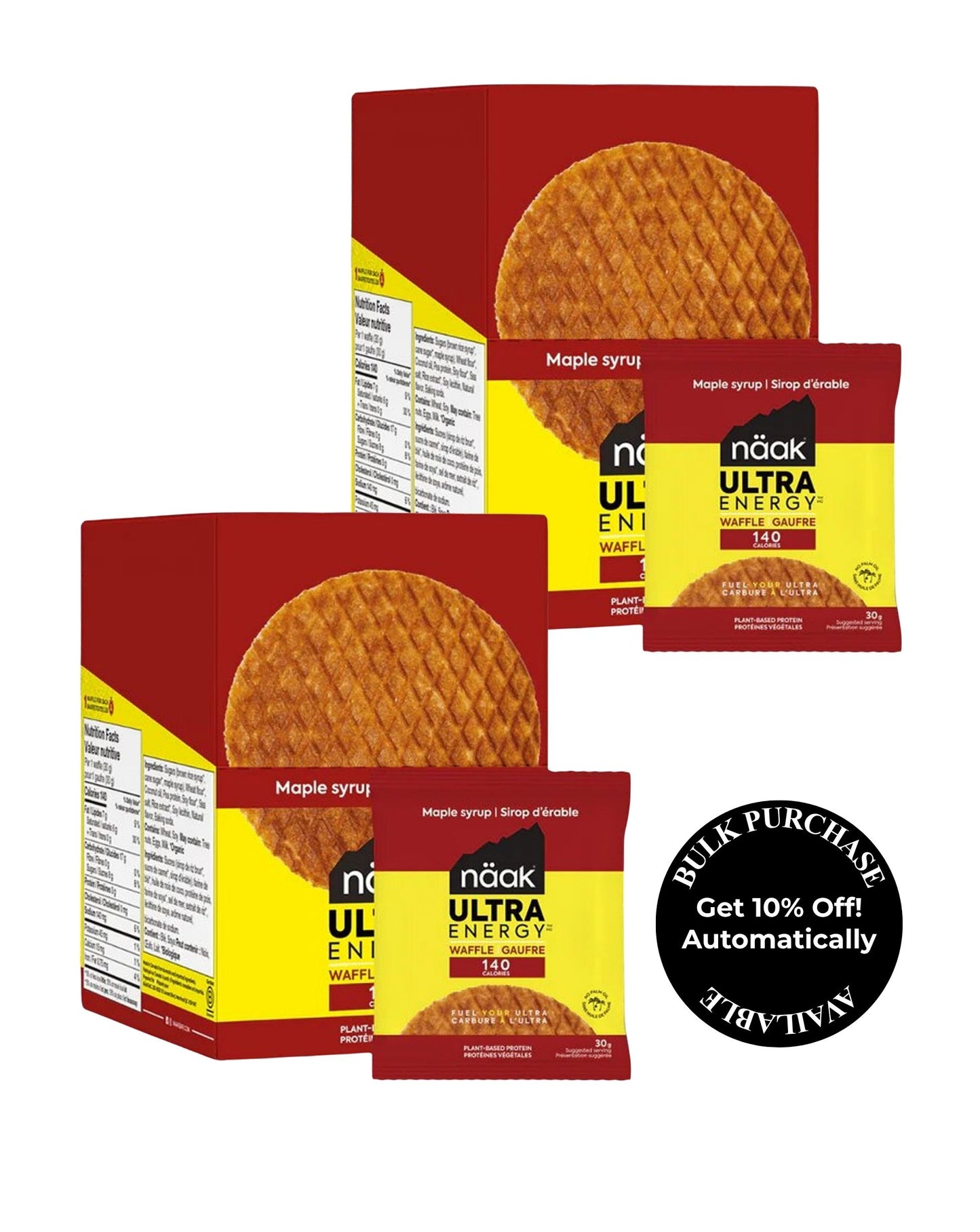 Naak Ultra Energy Waffle -Maple Syrup 30g