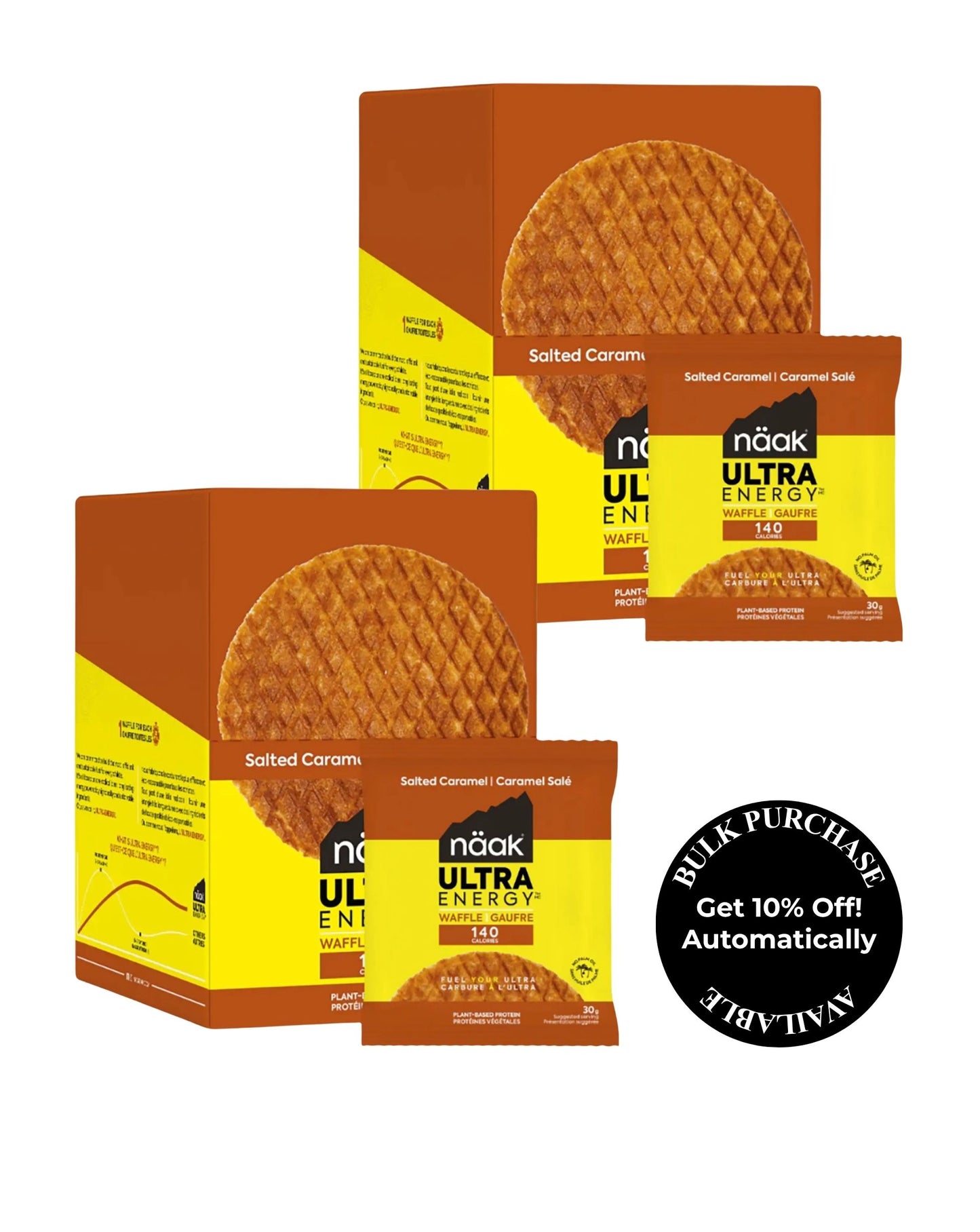 Naak Ultra Energy Waffle - Salted Caramel 30g