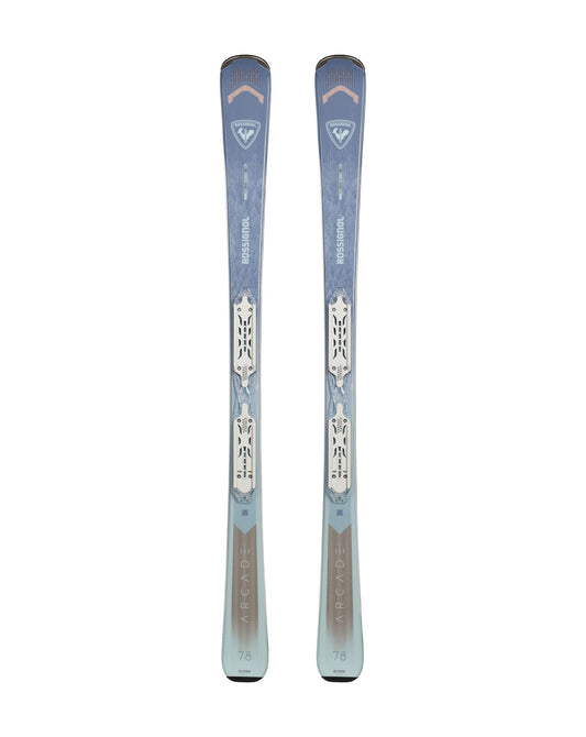 Rossignol Arcade 78 + XP10 Women's Skis-White / Sparkle