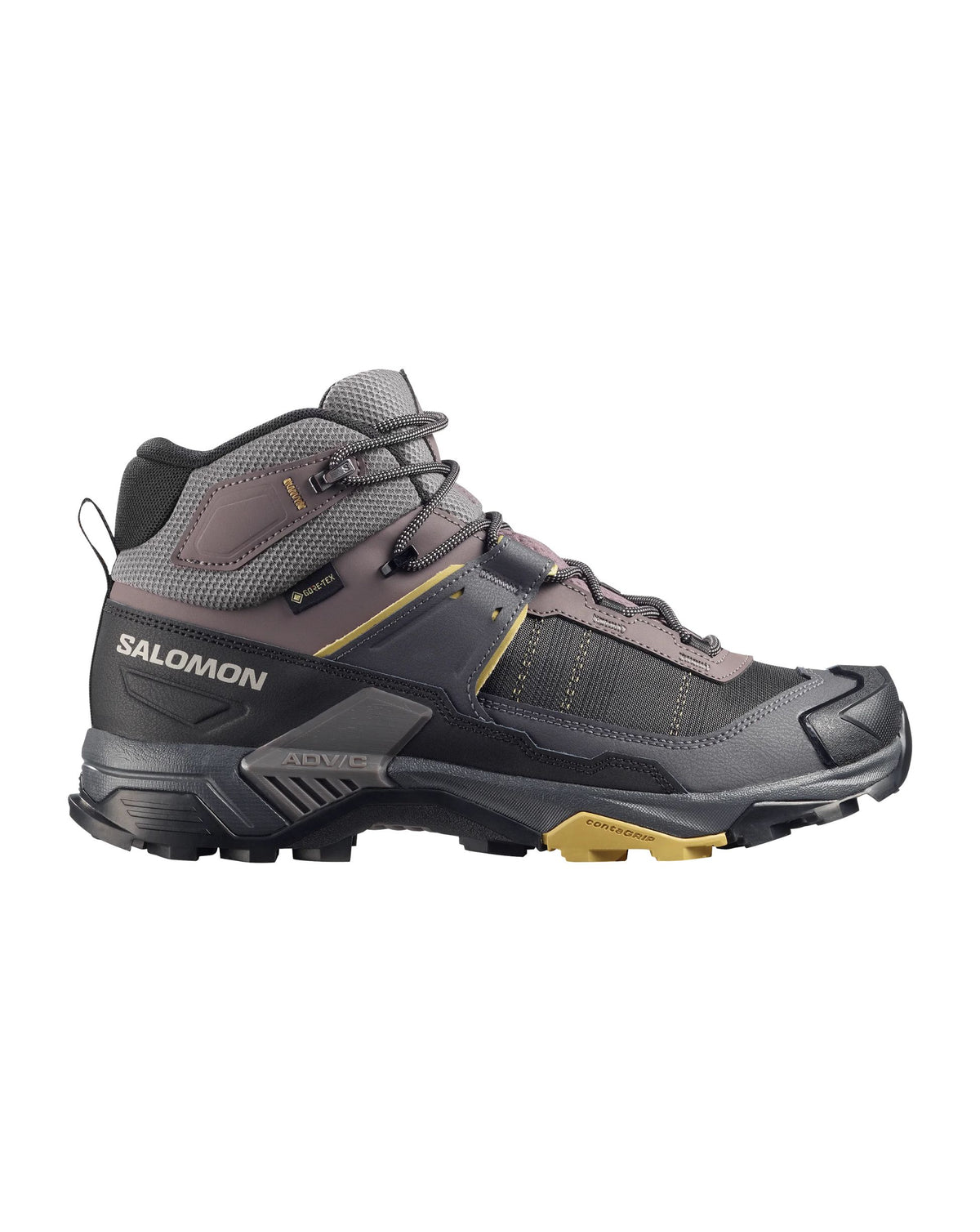 Salomon Men's X Ultra 5 Mid WIDE GTX - Dark Gull Gray / Asphalt / Willow