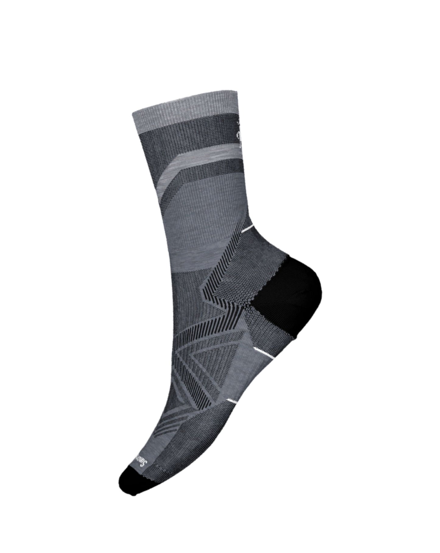 Smartwool Men's Run Zero Cushion Pattern Mid Crew Socks