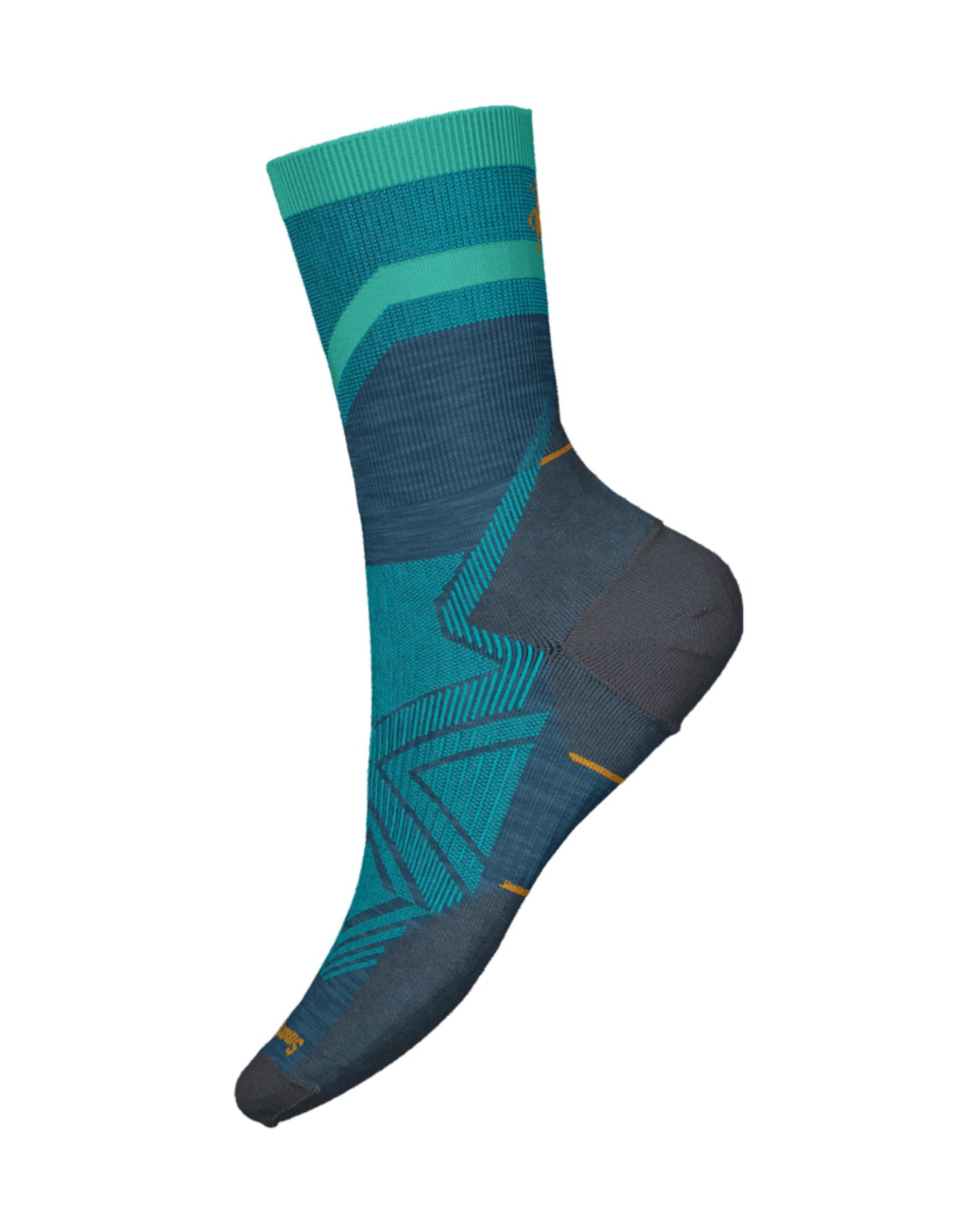 Smartwool Men's Run Zero Cushion Pattern Mid Crew Socks