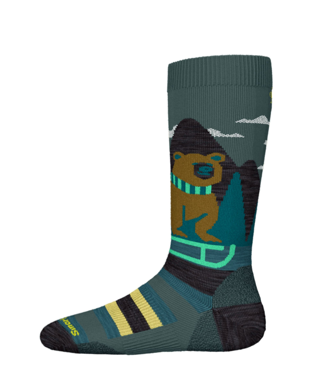 Smartwool Light Cushion Sleigh Bear Over The Cushion Kid's Ski Socks