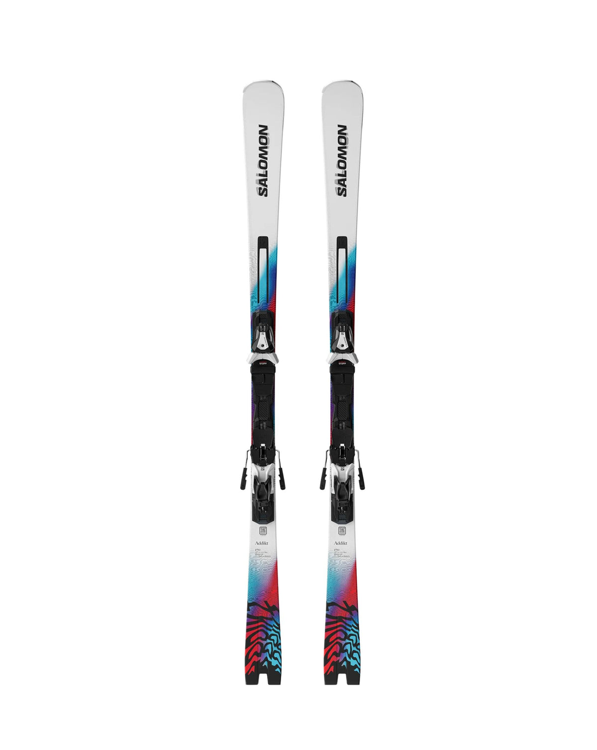 Salomon Addikt Men's Skis + MI12 -White/Neon Blue