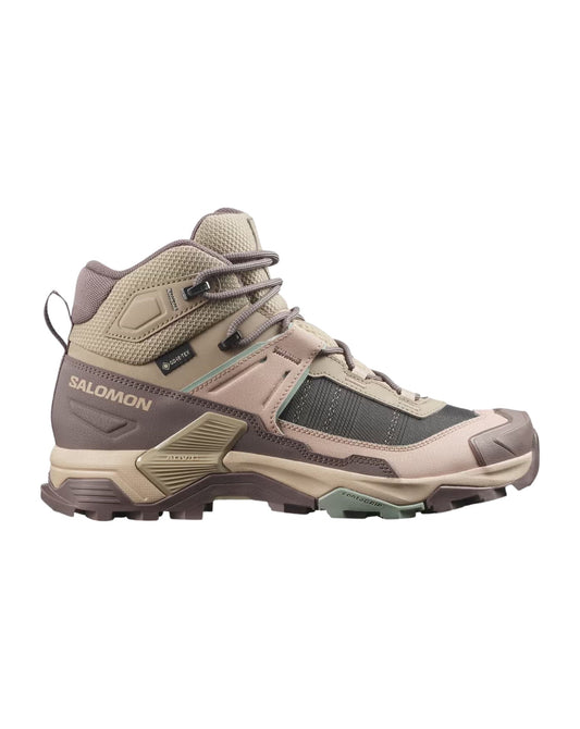 Salomon Women's X Ultra 5 Mid GTX - Iron/Desert Tan/Green Milieu
