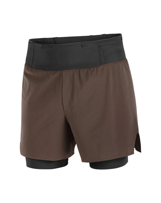 Salomon Men's Sense Aero 2n1 5" Shorts - Coffee Bean