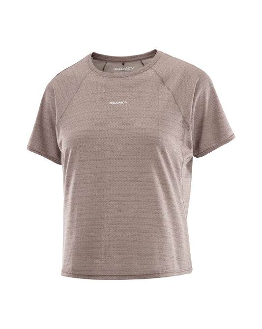 Salomon Women's SHAKEout Air Crop Short Sleeve Tee - Iron