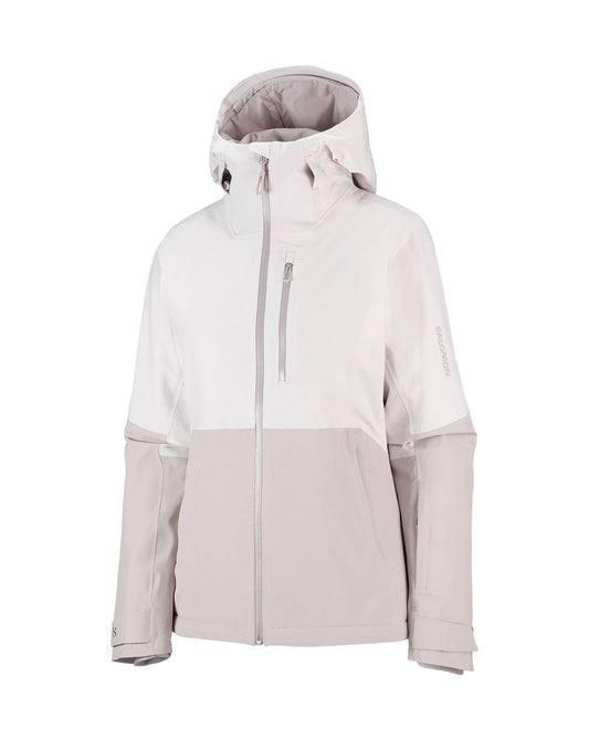 Salomon Highland Women's Ski Jacket - White Sand