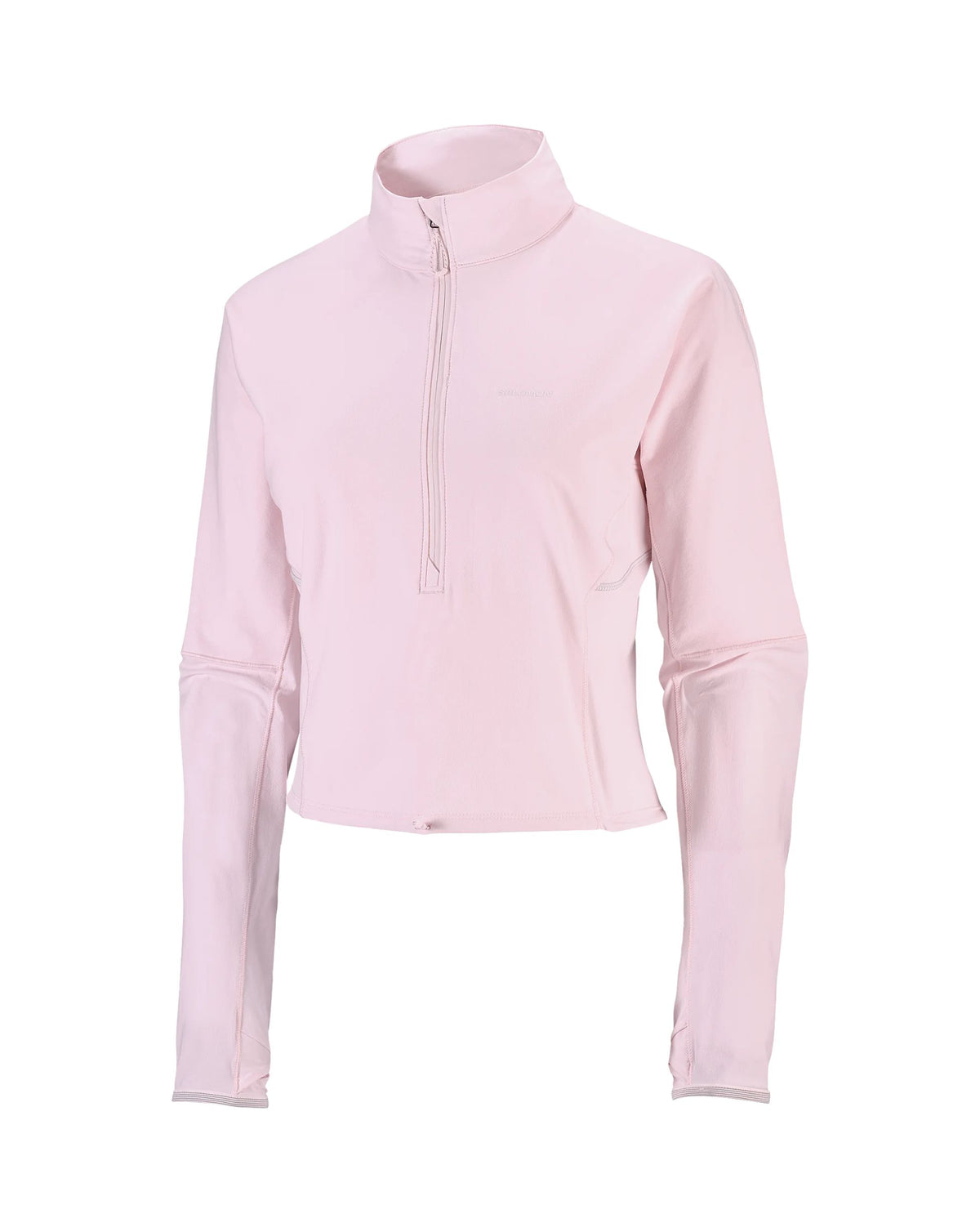 Salomon Women's Sense Aero Hybrid Crop Pullover -Icy Pink