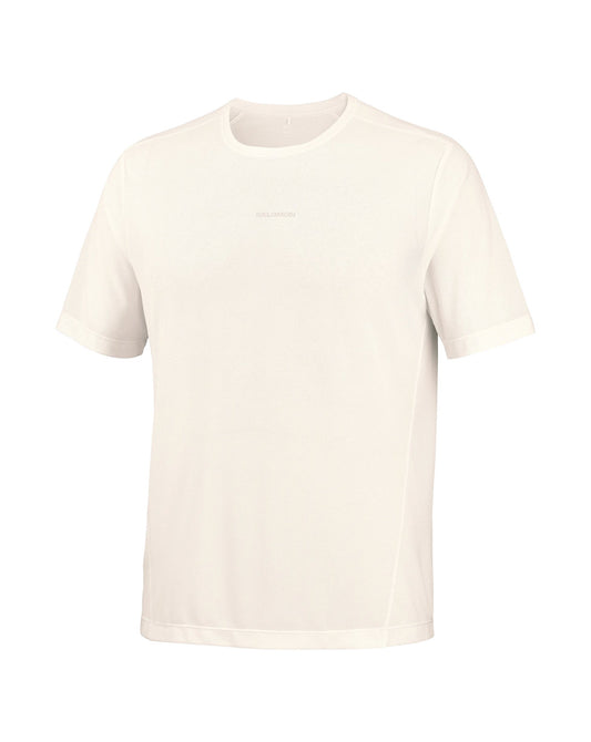 Salomon Men's SHKout Core GFX SS Tee - Whisper White/Pink