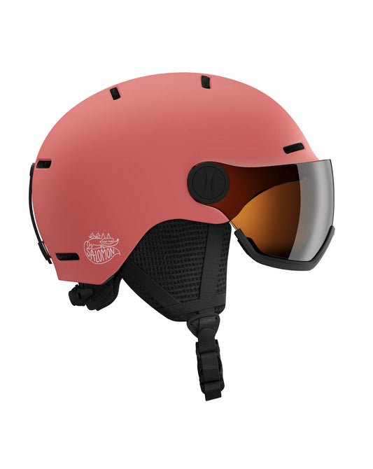 Salomon Orka Visor Junior Ski Helmet - Sun Kissed Coral