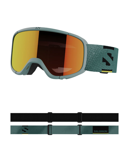 Salomon Lumi Junior Ski Goggles - North Atlantic + Mid Red Lens