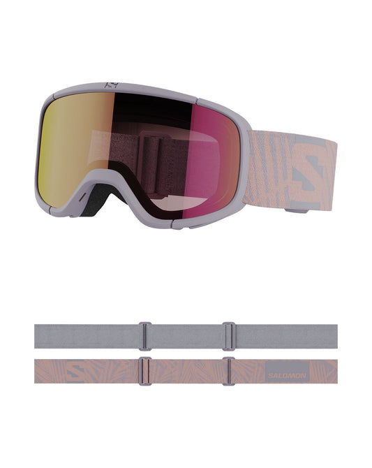 Salomon Lumi Junior Ski Goggles - Evening Haze/Univ Ruby