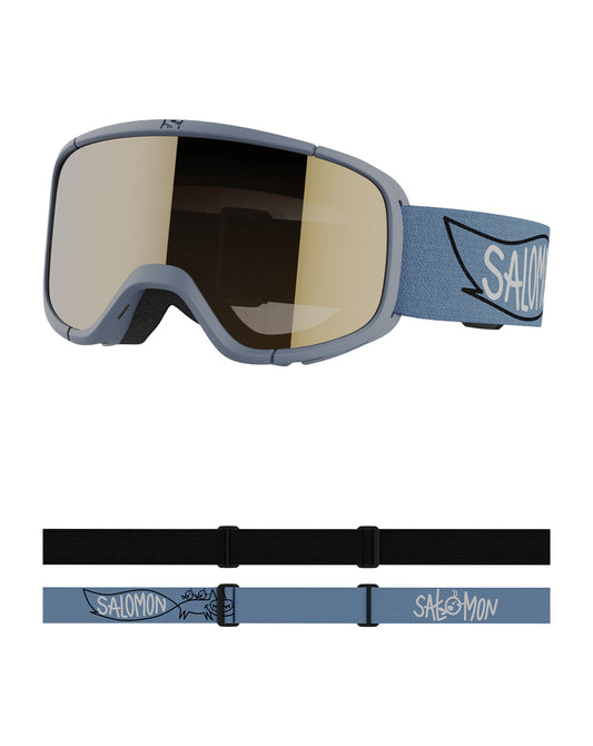 Salomon Rio Junior Ski Goggles - Smoke Blue + Gold Lens