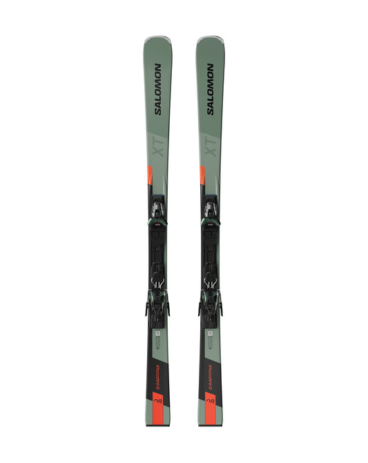 Salomon S/Max 8 XT +M11 Men's Skis - Oil Green