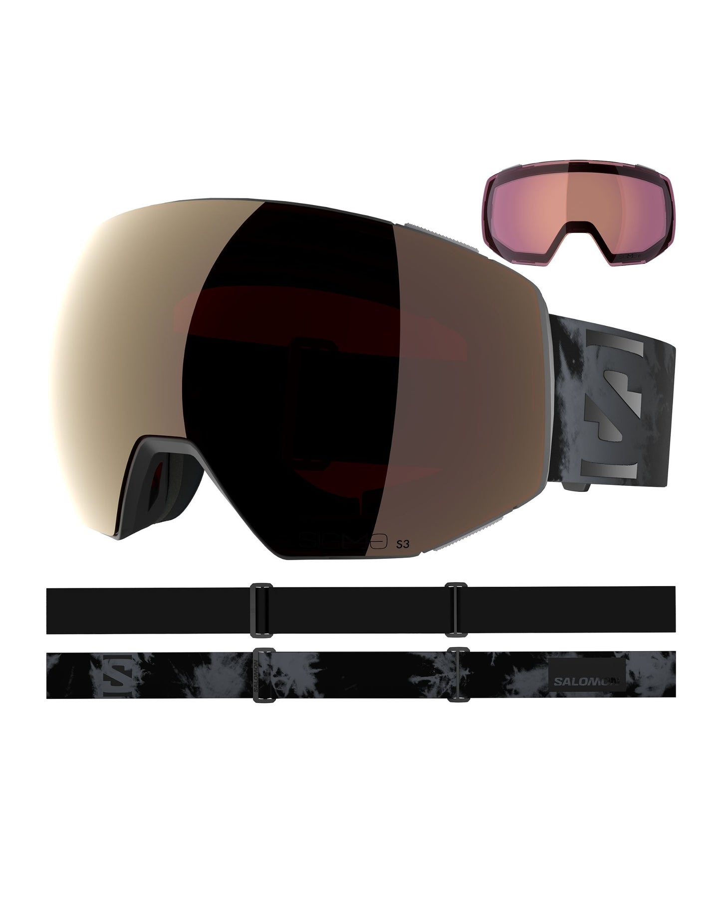 Salomon Radium Prime Sigma Ski Goggles(and Extra lens) - Black/Gunmetal