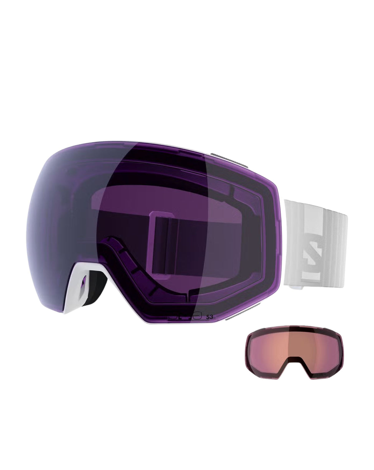 Salomon Radium Prime Sigma Ski Goggles - White/Sky Blue