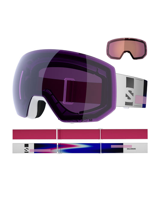 Salomon Radium Pro Sigma Ski Goggles - White/ADKT/Sky Blue/Light Blue
