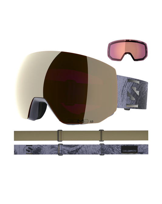 Salomon Radium Pro Sigma Ski Goggles - Blue Granite/Black Gold/Light Blue
