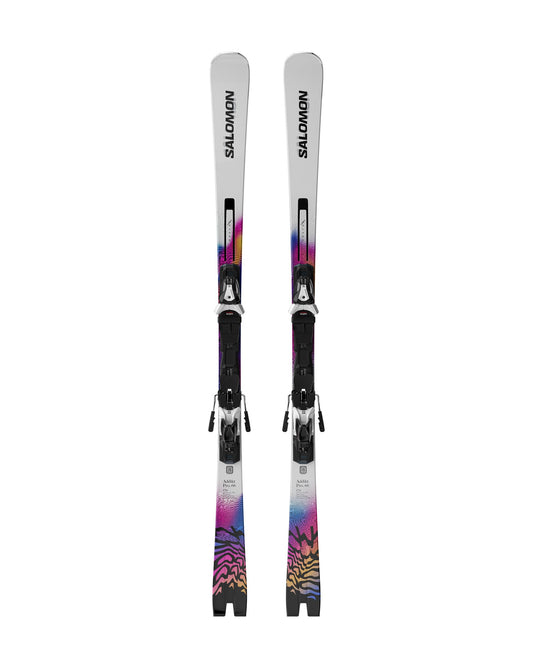 Salomon Addikt Pro 66 + MI12 Skis - White/Race Blue