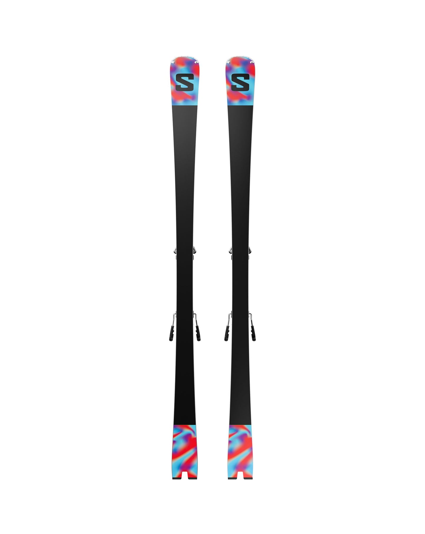 Salomon Addikt + MI12 Skis - White/Neon Blue