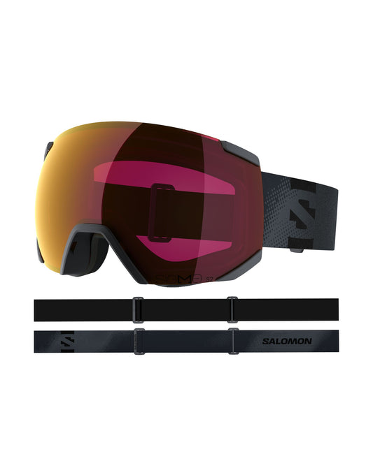 Salomon Radium Sigma Ski Goggles - Ebony / Poppy Red
