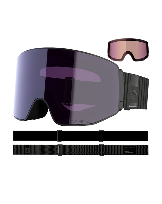 Salomon Sentry Prime Sigma Ski Goggles - BLACK / Sky Blue / Light Blue