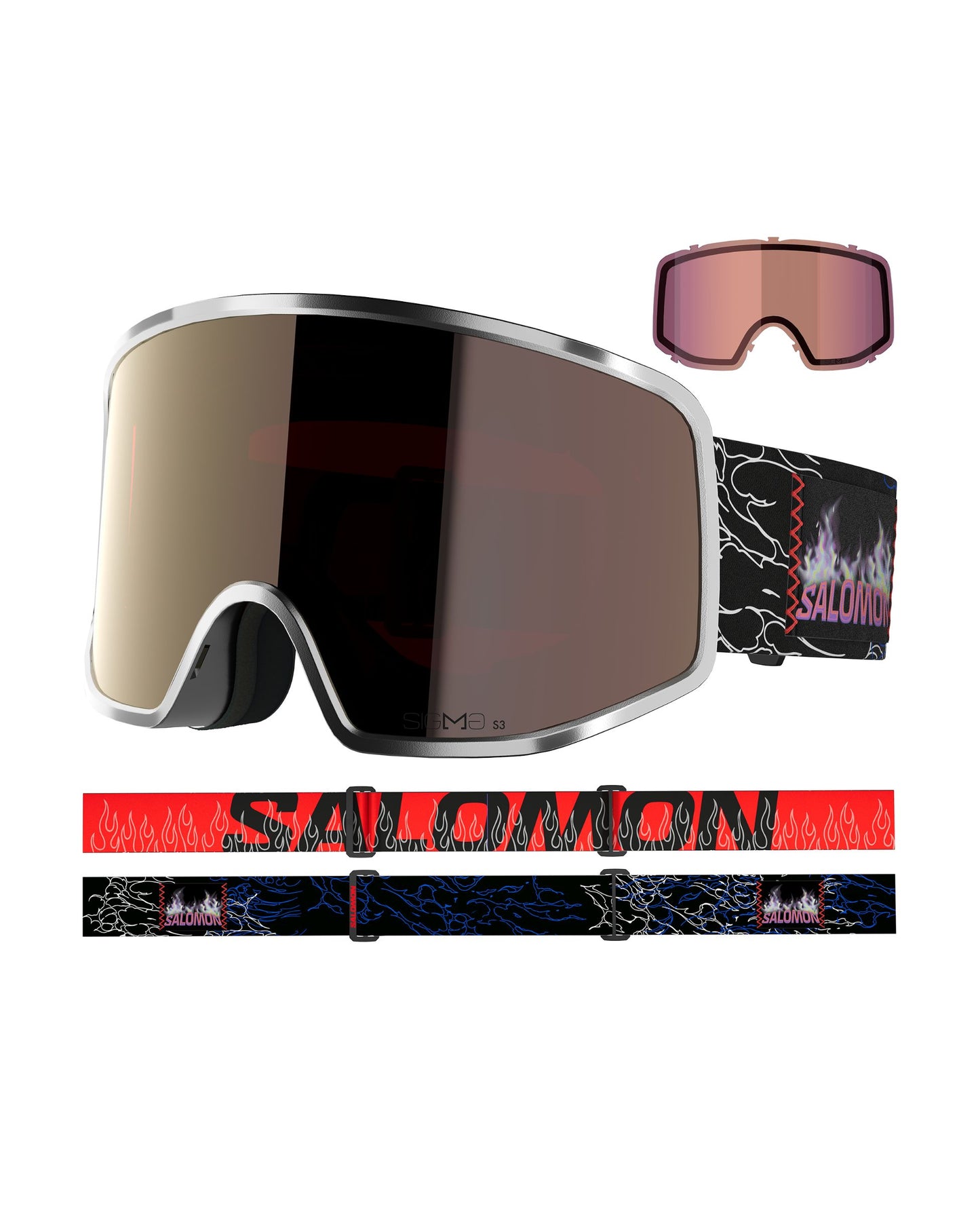 Salomon Sentry Pro Sigma Ski Goggles - Silver FS/Gun Metal/Light Blue