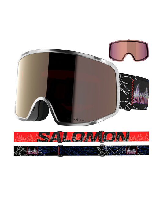Salomon Sentry Pro Sigma Ski Goggles - Silver FS/Gun Metal/Light Blue