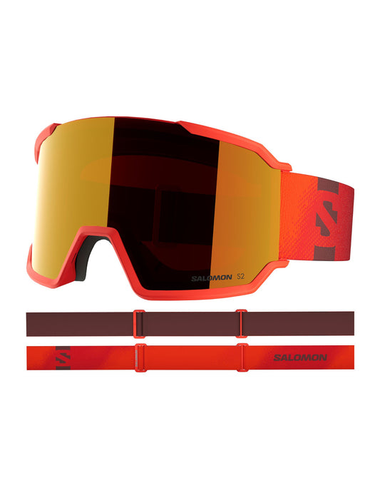 Salomon S/View 3 Ski Goggles - Cherry Tomato/Mid Red