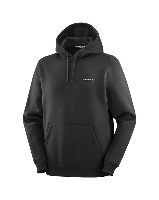 Salomon Men's Chest Logo Hoodie - Deep Black