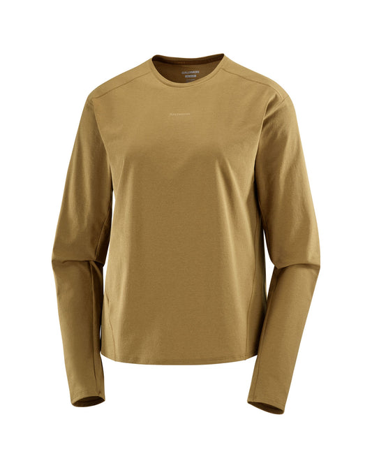 Salomon Women's Trackline Long Sleeve Tee - Brilliant Olive